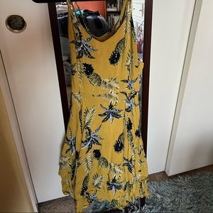Flowy pineapple and floral dress